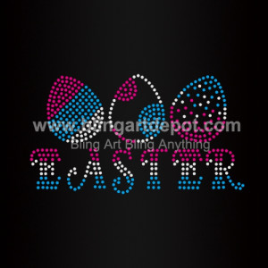 Easter Rhinestone Iron On Transfers